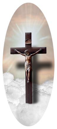Crucifix Clouds Bronze